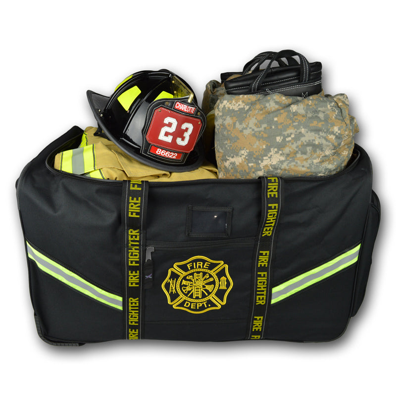 LXFB60Premium Turnout Gear Bag; Luggage Style w/ Wheels, Rigid Sides, Reinforced Bottom & Retractable Handle