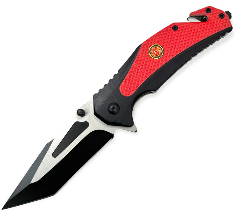 Tiger USA Spring Assisted Knife American Fire Fighter