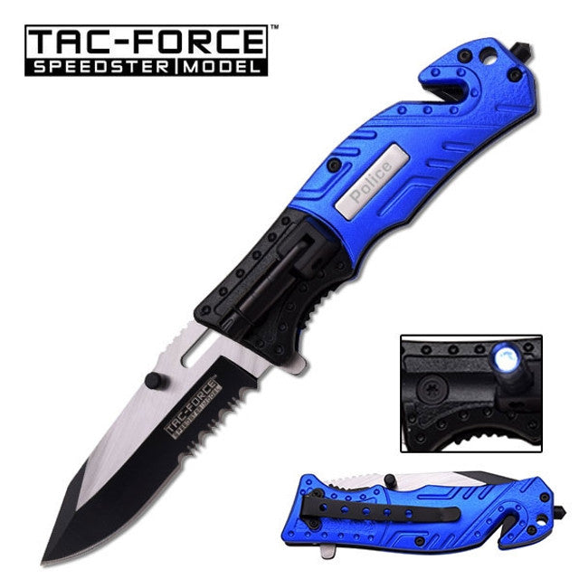 TF835PD Tac Force Police Rescue Linerlock Pocket Knife A/O