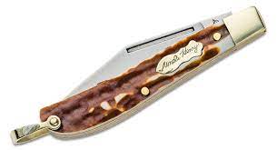 SCHRADE UNCLE HENRY ROADIE DELRIN STAG HANDLE FOLDING POCKET KNIFE 12UH