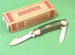 Rough Rider RR057 Peacock Bone Mini Canoe EDC Folding Knife