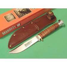 Marbles Fixed Blade Stacked Leather MR302