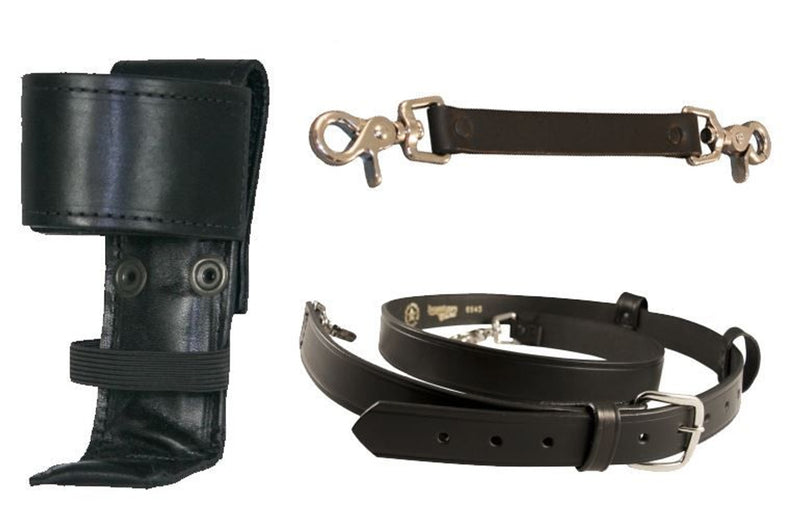 BOSTON LEATHER KIT: BOSTON LEATHER RADIO HOLDER, SHOULDER STRAP, ANTI SWAY