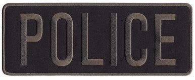 Police Back Patch, Hook, 11x4"