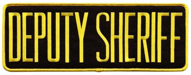 Deputy Sheriff Back Patch, Hook, 11x4"