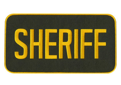 Sheriff Back Patch, Hook, 11x5-1/2"