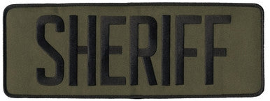 Sheriff Back Patch, Hook, 11x4