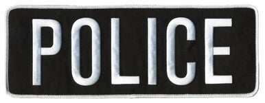 Police Back Patch, Hook, 11x4"