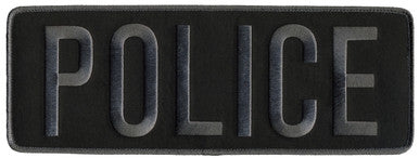 Police Back Patch, Hook, 11x4"