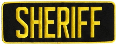 Sheriff Back Patch, Hook, 11x4