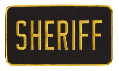 Sheriff Back Patch, Hook, 9x5"