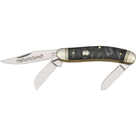 Rough Rider 959 Gentelman's Stockman Folding Pocket Knife with Mignight Swirl Snythetic Handle