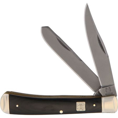 Rough Rider 1570 Trapper High Carbon Folding Pocket Knife with G10 Black Handle