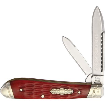 Rough Rider 1679 Peanut Folding Knife with Red Pick Bone Handle