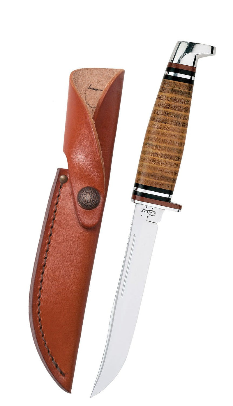 Leather 5" Utility Hunter with Leather Sheath