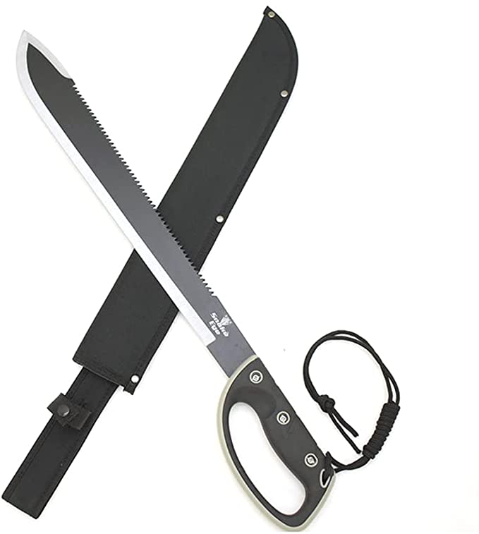 Snake Eye Full Tang Fixed Blade Machete w/ Sheath