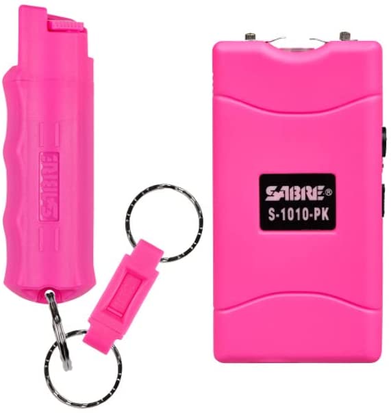 SABRE Pepper Spray and Stun Gun Flashlight Self Defense Kit