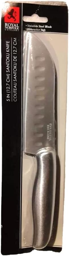 Royal Norfolk Cutlery 7-Inch Stainless-Steel Santoku Knife (Stainless-Steel)