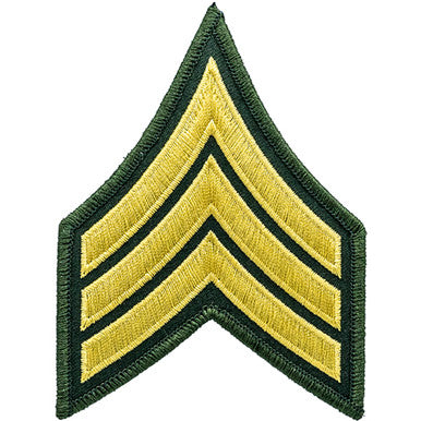 Sgt Chevrons, (LA CO Sheriff), Marine/O.D., 3" Wide