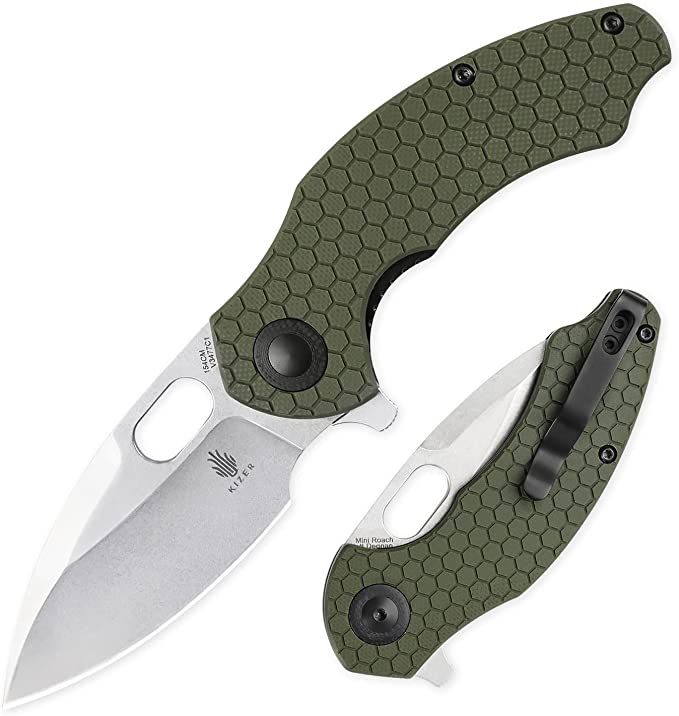 Kizer Roach Mini Green Pocket Knife (V3477C1)