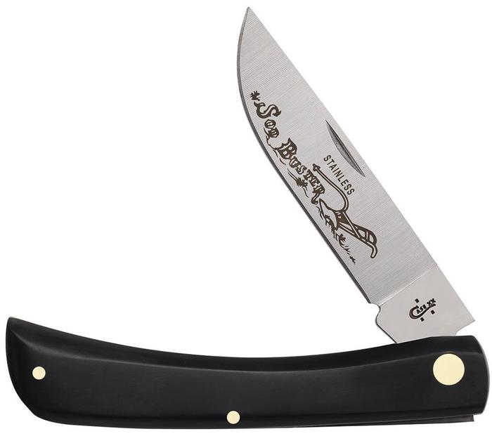 Case XX Jet-Black Synthetic Sod Buster Pocket Knife