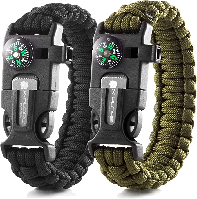 Zhao Fu Paracord Survival Bracelets-2 pack