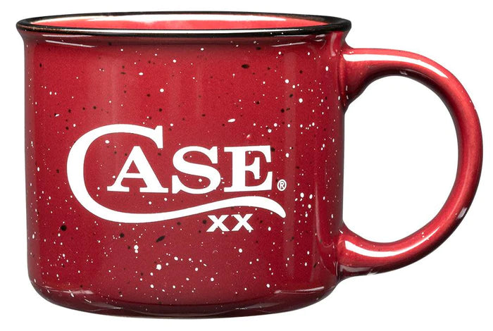 Red Ceramic 13oz Mug with White Case Oval Logo