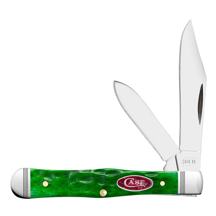 Case Magician's Bright Green & Dark Red Bone Swell Center Jack 10931