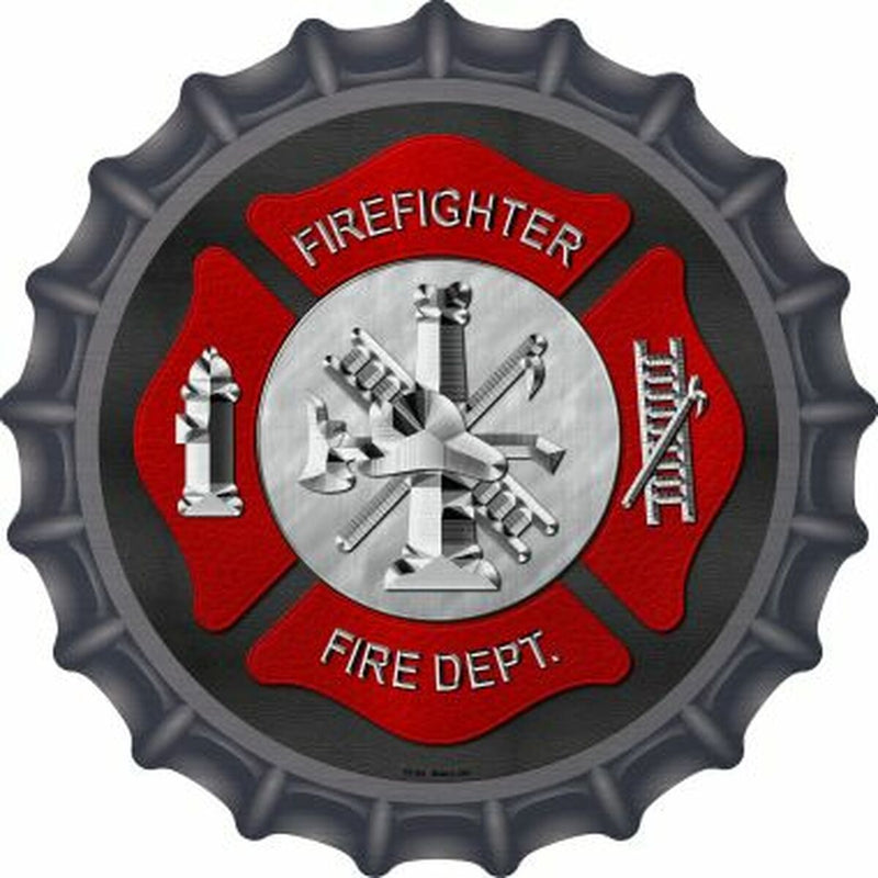 Smart Blonde - Firefighter Metal Bottle Cap