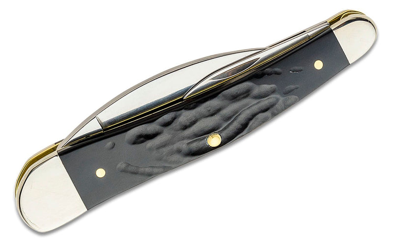 Case Rough Jig Black Synthetic Seahorse Whittler 4" Closed (18236)