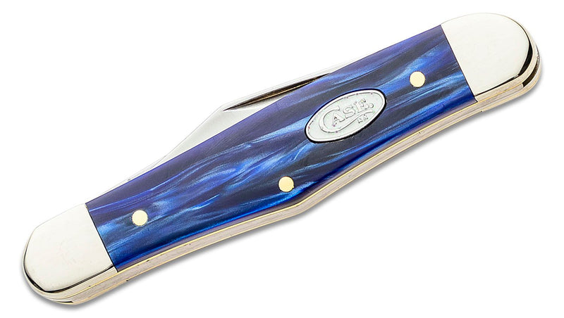 Case SparXX Smooth Blue Pearl Kirinite Half Whittler Pocket Knife (23443)