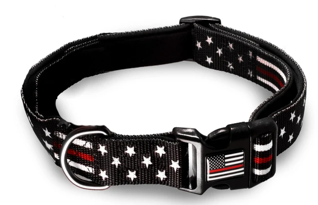 Thin Red Line Stars and Stripes Dog Collar