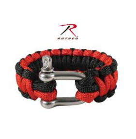 Rothco Thin Red Line Paracord Bracelet With D-Shackle