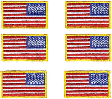 Reversed American Flag Embroidered Patch - Sew On