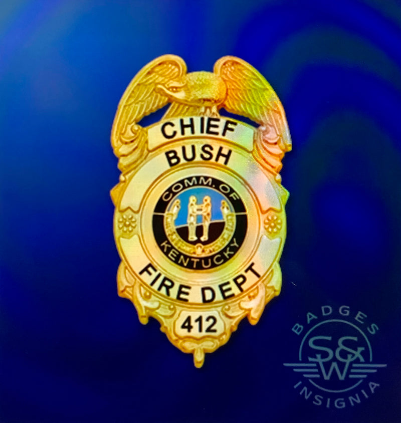 Smith & Warren M5B Bush Fire Department Badge