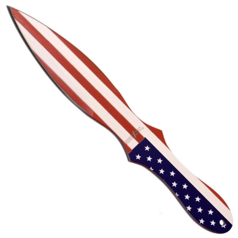Perfect Point American Flag Throwing Knife Set