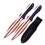 Perfect Point American Flag Throwing Knife Set