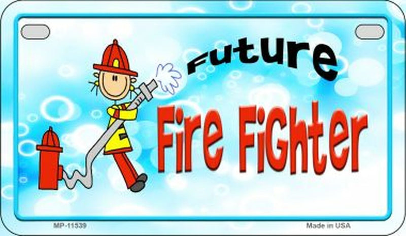 Smart Blonde - Future Fire Fighter Motorcycle License Plate