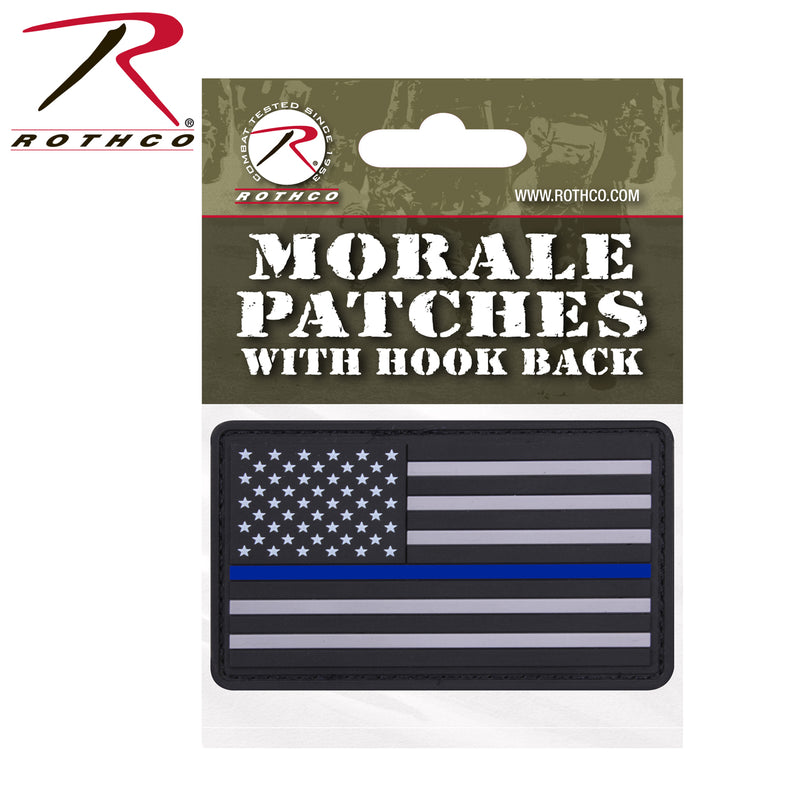 Rothco PVC Thin Blue Line Morale Patch