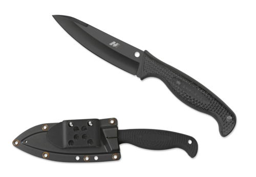 Spyderco Aqua Salt Black Plain w/Sheath