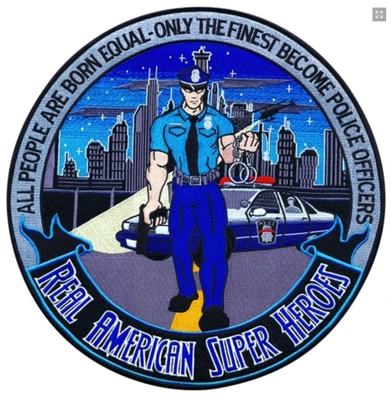 Hero's Pride Police Officer, Real American Super Heroes Collector Patch 12"