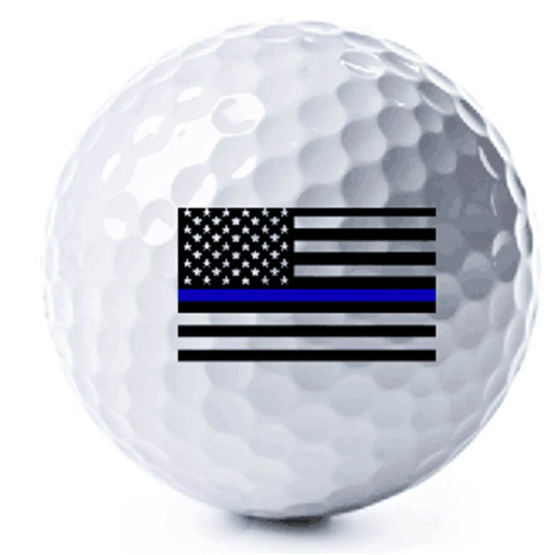 Thin Blue Line 3 Pack American Flag Golf Balls