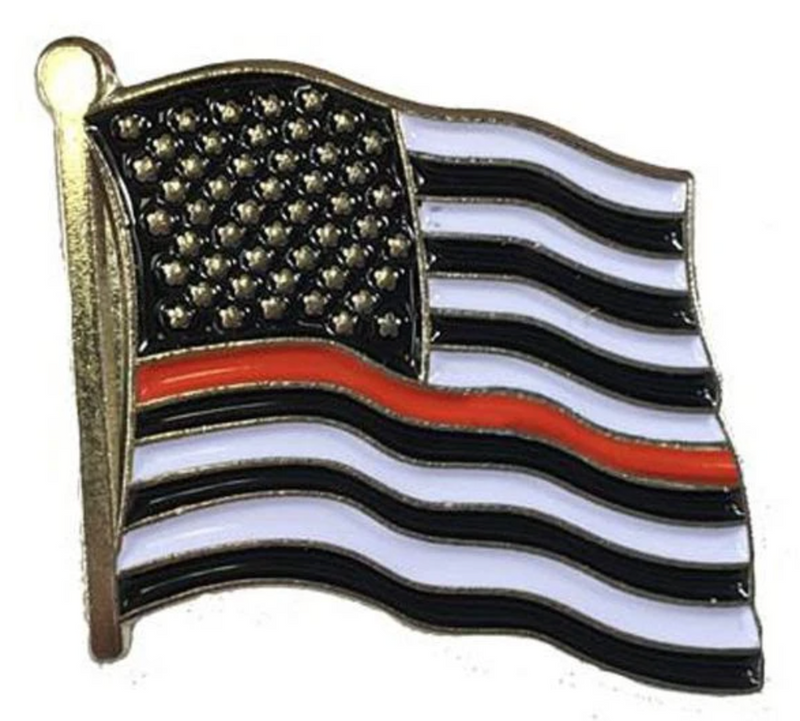 Thin Blue Line American Flag Thin Red Line Pin