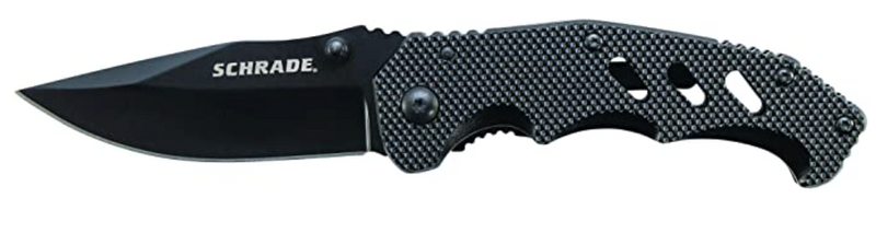 Schrade SCH214 Liner Lock Folding Knife Clip Point Blade Aluminum Handle