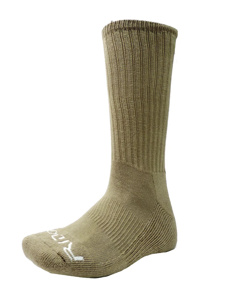 Ridge Footwear 154/155 Men's Tan Crew Socks