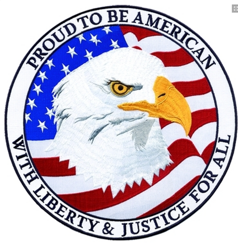 Hero's Pride Proud To Be An American With Liberty Collector Patch 5"