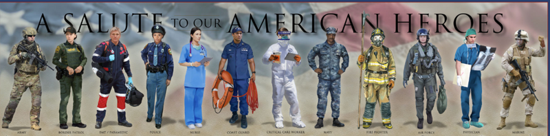 Salute to our American Heroes Print 24"