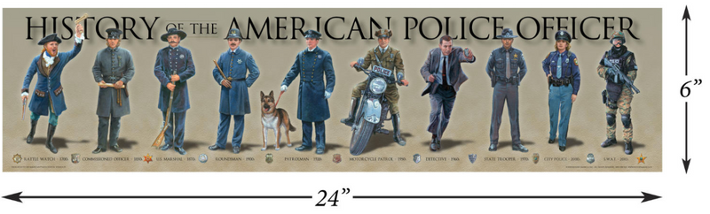 History of American Police Officers Print 24"