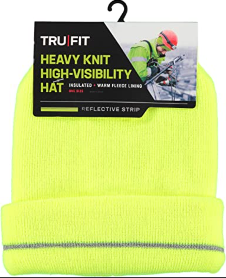 TruFit Heavy Knit High-Visibility Hat - Insulated - Warm Fleece Lining