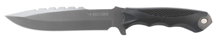 Schrade SCHF27 11.5in Stainless Steel Full Tang Fixed Blade Knife and Tool with 6.6in Drop Point Blade